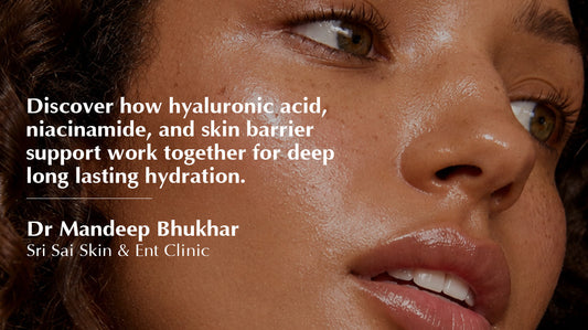 Discover how hyaluronic acid, niacinamide, and skin barrier support work together for deep long lasting hydration.